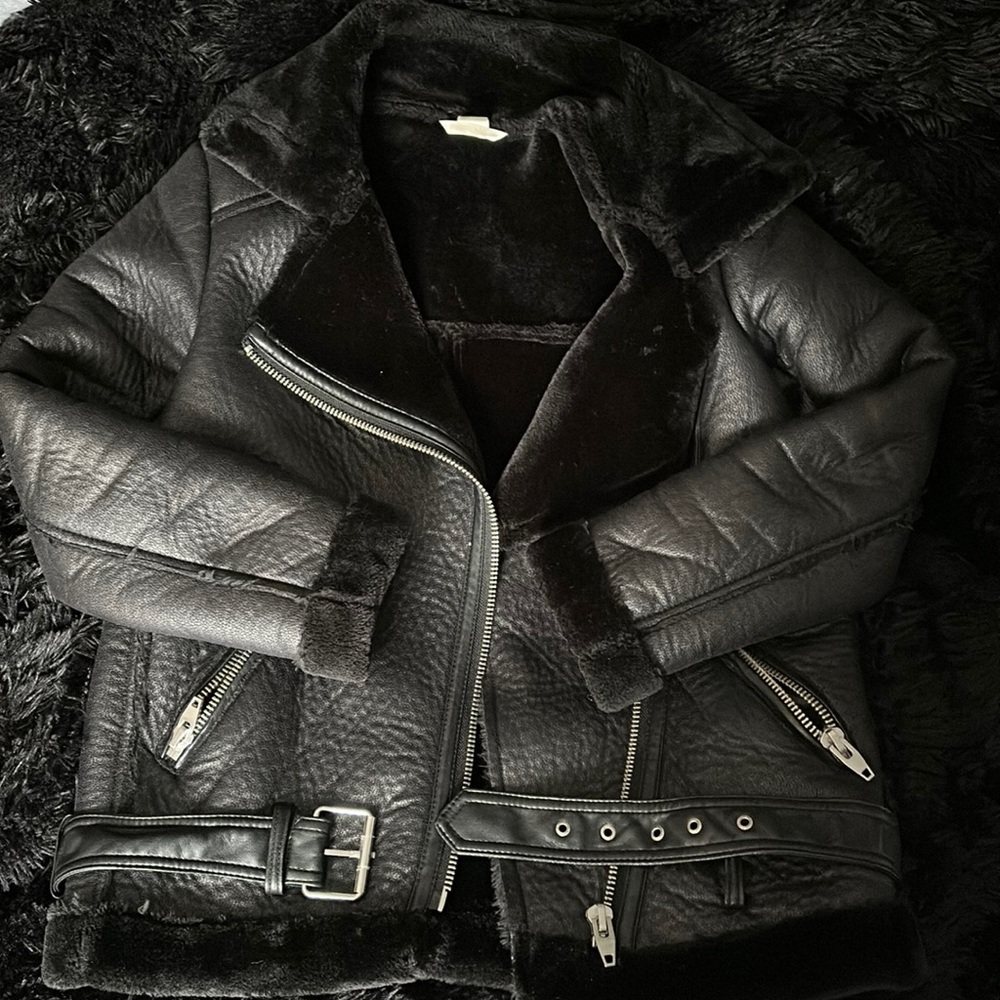 oversize faux shearling jacket